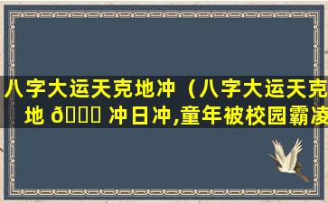 八字大运天克地冲（八字大运天克地 🐞 冲日冲,童年被校园霸凌,家庭暴力）